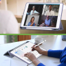Чехол с прозрачной задней крышкой для iPad 10.2 (фиолетовый), прозр. акрил