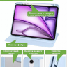 Поворотный чехол для iPad Air 13 (2024) (голубой), 360гр.