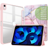 Чехол с прозрачной задней крышкой для iPad 10.9 2022 10th gen (розовый мрамор), прозр. акрил