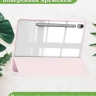 Чехол с прозр. акрил для Samsung Galaxy Tab S9, S9 FE, S10 FE, S10 Lite (розовый мрамор), прозр. акрил