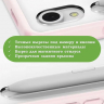 Чехол с прозр. акрил для Samsung Galaxy Tab S9, S9 FE, S10 FE, S10 Lite (розовый мрамор), прозр. акрил