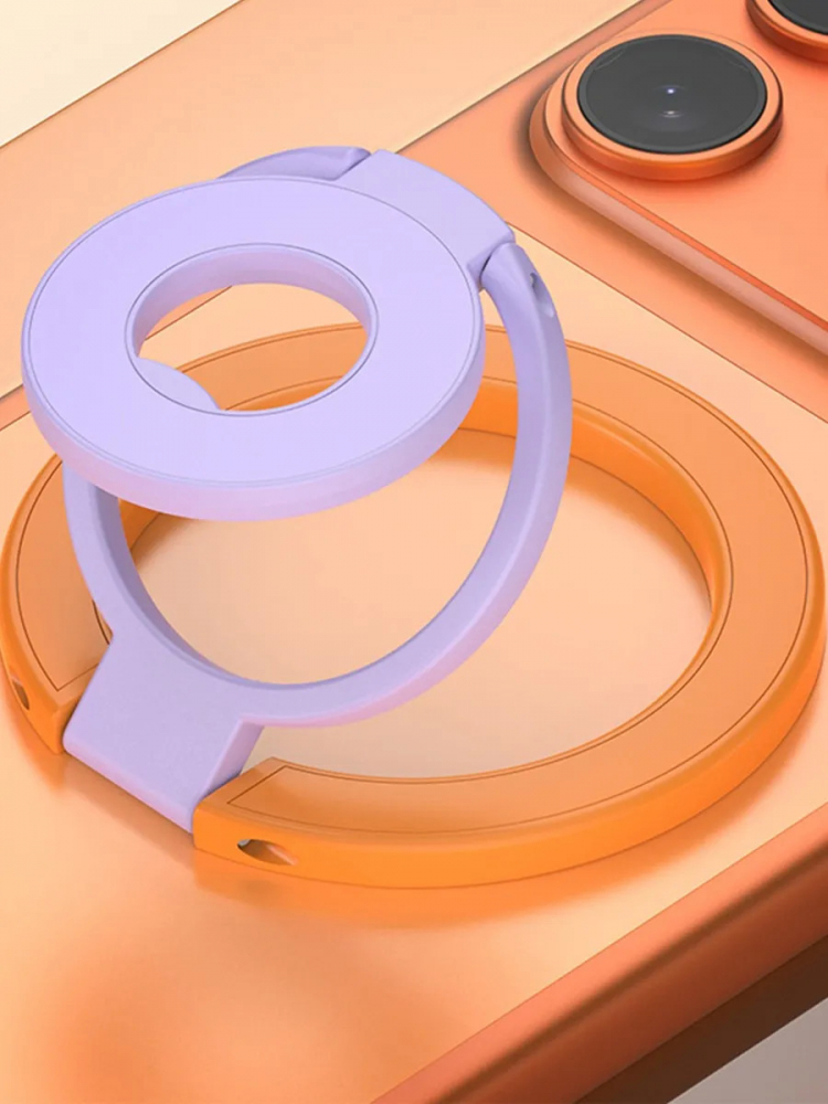 Магнитное кольцо держатель MagSafe (оранжевый, фиолетовый) №7