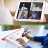 Чехол с прозрачной задней крышкой для iPad 10.2 (розовый), прозр. акрил
