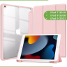 Чехол с прозрачной задней крышкой для iPad 10.2 (розовый), прозр. акрил