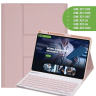 Чехол с клавиатурой для Samsung Galaxy Tab S9, S9 FE (розовый), поворотный