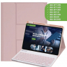 Чехол с клавиатурой для Samsung Galaxy Tab S9, S9 FE, S10 FE, S10 Lite (розовый), поворотный