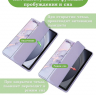 Чехол с прозр. акрил для Samsung Galaxy Tab S9, S9 FE, S10 FE, S10 Lite (фиолетовый мрамор), прозр. акрил