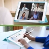 Чехол с прозрачной задней крышкой для iPad 10.2 (голубой), прозр. акрил