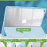 Чехол с прозрачной задней крышкой для iPad 10.2 (голубой), прозр. акрил
