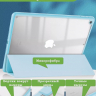 Чехол с прозрачной задней крышкой для iPad 10.2 (голубой), прозр. акрил