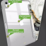 Чехол с прозрачной задней крышкой для iPad 10.9 2022 10th gen (серый мрамор), прозр. акрил