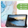 Чехол для Samsung Galaxy Tab A 8.0 (2019) T290, T295, Розово-голубой мрамор