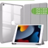 Чехол с прозрачной задней крышкой для iPad 10.2 (светло-серый), прозр. акрил