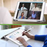 Чехол с прозрачной задней крышкой для iPad 10.2 (светло-серый), прозр. акрил