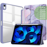 Чехол с прозрачной задней крышкой для iPad 10.9 2022 10th gen (фиолетовый мрамор), прозр. акрил