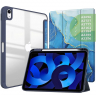 Чехол с прозрачной задней крышкой для iPad 10.9 2022 10th gen (синий мрамор), прозр. акрил