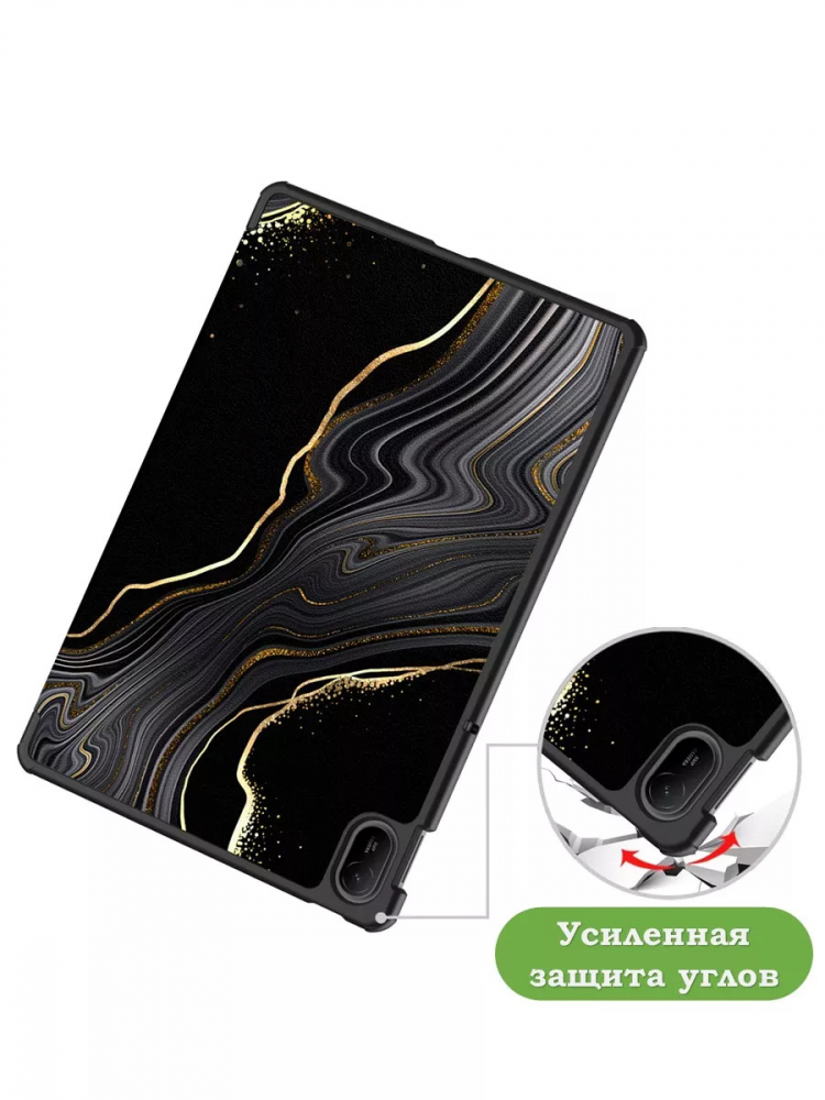 Чехол для HUAWEI MatePad SE 11 2024 (11se), Черный мрамор