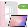 Чехол с прозрачной задней крышкой для Samsung Galaxy Tab S11 (розовый), прозр. акрил