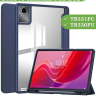 Чехол с прозрачной задней крышкой для Lenovo Xiaoxin Pad 2024, Lenovo Tab M11 (темно-синий), прозр. акрил