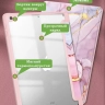 Чехол с прозрачной задней крышкой для iPad 10.2 (розовый мрамор), прозр. акрил