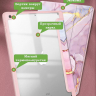 Чехол с прозрачной задней крышкой для iPad 10.2 (розовый мрамор), прозр. акрил