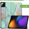 Чехол для Xiaomi Pad 7, Xiaomi Pad 7 Pro, Зеленый мрамор