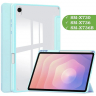 Чехол с прозрачной задней крышкой для Samsung Galaxy Tab S11 (голубой), прозр. акрил