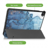 Чехол для Lenovo Tab M10 Plus (Gen 3), Голубой мрамор