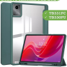 Чехол с прозрачной задней крышкой для Lenovo Xiaoxin Pad 2024, Lenovo Tab M11 (темно-зеленый), прозр. акрил