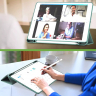 Чехол с прозрачной задней крышкой для iPad 10.2 (зеленый мрамор), прозр. акрил