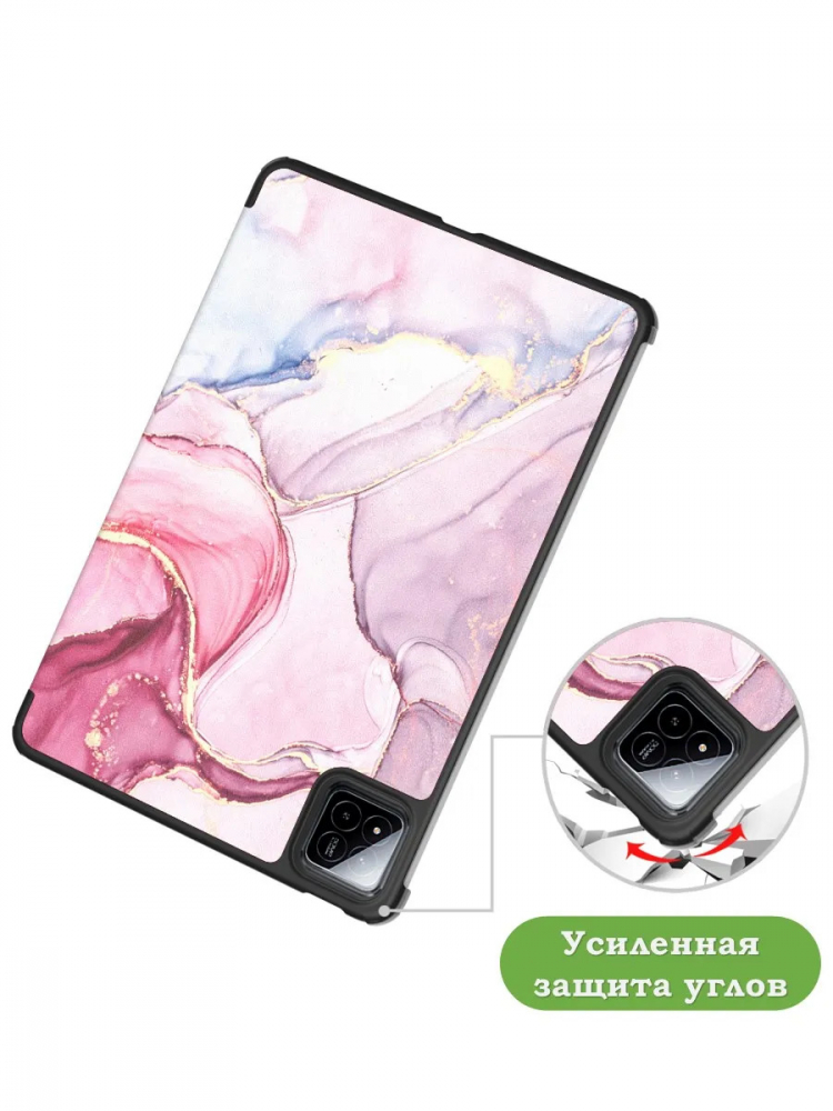 Чехол для Xiaomi Pad 7, Xiaomi Pad 7 Pro, Розовый мрамор