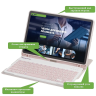 Чехол с клавиатурой для Lenovo Xiaoxin Pad 2024, Lenovo Tab M11 (розовый), поворотный