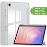 Чехол с прозрачной задней крышкой для Samsung Galaxy Tab S11 (светло-серый), прозр. акрил