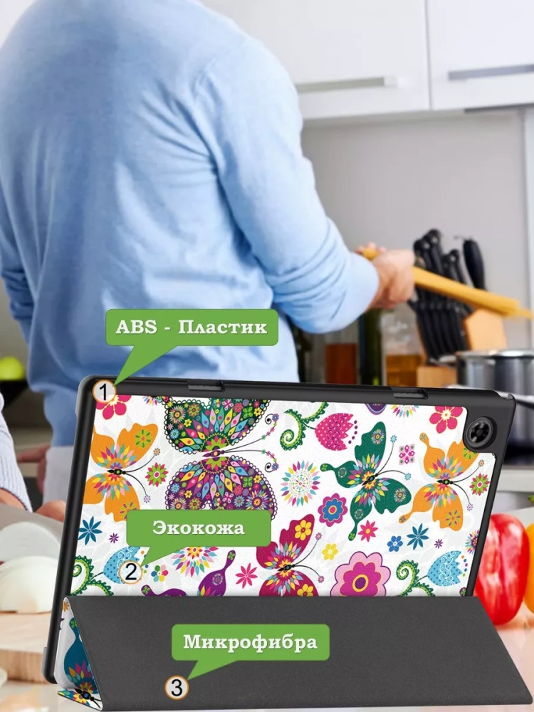 Чехол для Teclast P20HD, P20S, M40 PRO, M40, M40S, Бабочки Чехол для Teclast P20HD, P20S, M40 PRO, M40, M40S, Бабочки