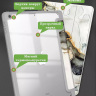 Чехол с прозрачной задней крышкой для iPad 10.2 (серый мрамор), прозр. акрил