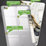 Чехол с прозрачной задней крышкой для iPad 10.2 (серый мрамор), прозр. акрил
