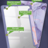 Чехол с прозрачной задней крышкой для iPad 10.2 (фиолетовый мрамор), прозр. акрил
