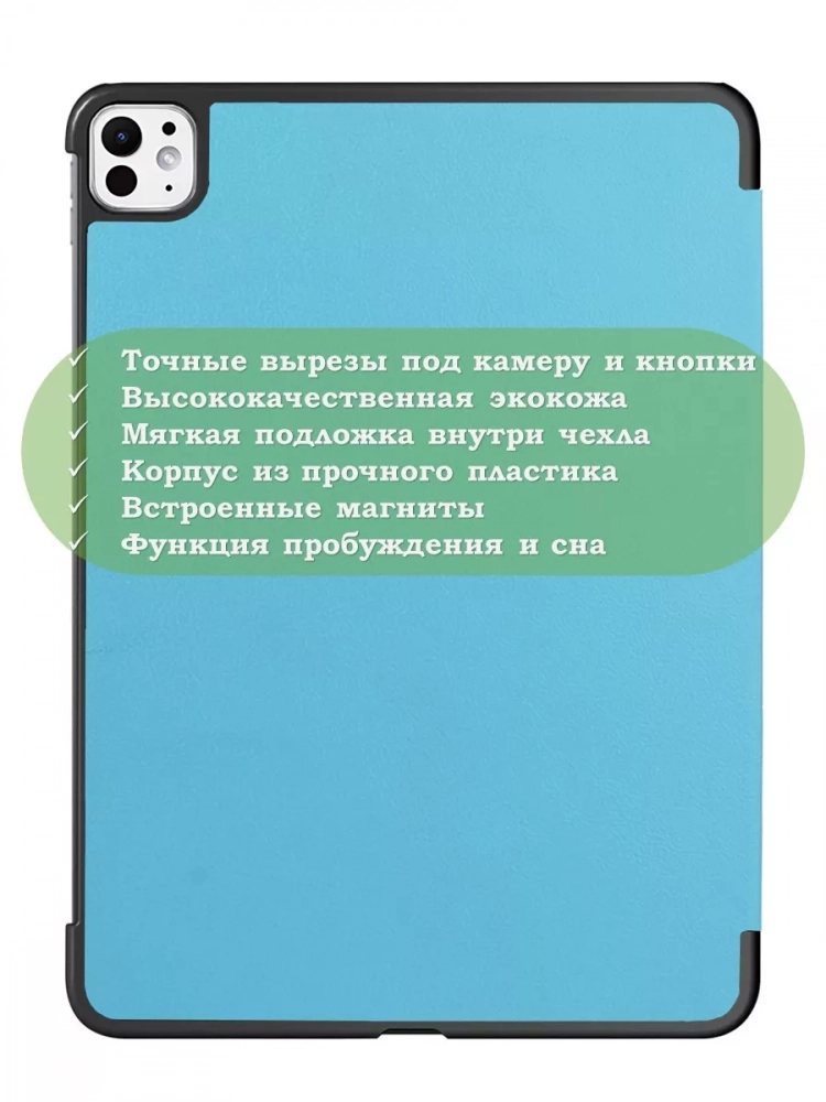 Чехол для iPad Pro 11 (5th gen), 2024 (голубой)