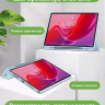 Чехол с прозрачной задней крышкой для Lenovo Xiaoxin Pad 2024, Lenovo Tab M11 (голубой), прозр. акрил