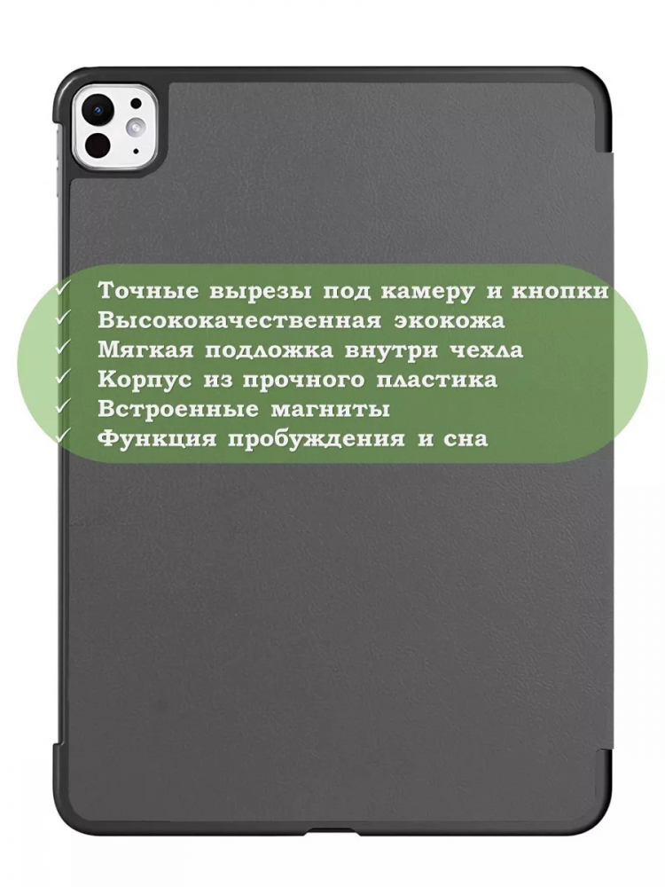 Чехол для iPad Pro 11 (5th gen), 2024 (серый)