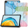 Чехол для Huawei MatePad SE, AGS5-W09, AGS5-L09, Розово-голубой мрамор
