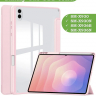 Чехол с прозрачной задней крышкой для Samsung Galaxy Tab S11 Ultra (розовый), прозр. акрил