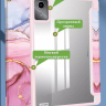 Чехол с прозрачной задней крышкой для Lenovo Xiaoxin Pad 2024, Lenovo Tab M11 (розовый мрамор), прозр. акрил