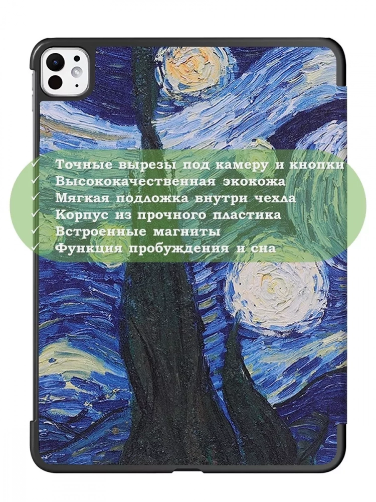 Чехол для iPad Pro 11 (5th gen), 2024, Ван Гог
