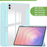 Чехол с прозрачной задней крышкой для Samsung Galaxy Tab S11 Ultra (голубой), прозр. акрил