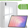 Чехол с прозрачной задней крышкой для Samsung Galaxy Tab S11 Ultra (светло-серый), прозр. акрил