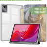 Чехол с прозрачной задней крышкой для Lenovo Xiaoxin Pad 2024, Lenovo Tab M11 (серый мрамор), прозр. акрил