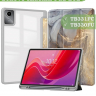 Чехол с прозрачной задней крышкой для Lenovo Xiaoxin Pad 2024, Lenovo Tab M11 (серый мрамор), прозр. акрил