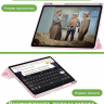 Чехол с прозрачной задней крышкой для Samsung Galaxy Tab S11 Ultra (розовый мрамор), прозр. акрил