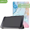 Чехол для Samsung Galaxy Tab A 8.0 (2017) T380, T385, Розово-голубой мрамор